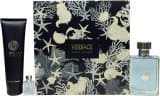 Versace Pour Homme Gift Set 100ml EDT + 150ml Bath and Shower Gel + 5ml EDT
