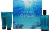 Davidoff Cool Water Gift Set 125ml EDT + 75ml Aftershave Balm + 75ml Shower Gel