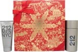 Carolina Herrera 212 NYC Men Gift Set 100ml EDT + 100ml Aftershave Gel