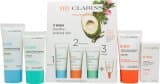 Clarins Grab And Go Set 30ml Cleansing Gel + 15ml Reboost Cream + 15ml Recharge Mask + 3ml Eye Treatment