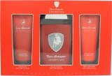 Lamborghini Sportivo Gift Set 125ml EDT Spray + 100ml Shower Gel + 100ml Aftershave Balm